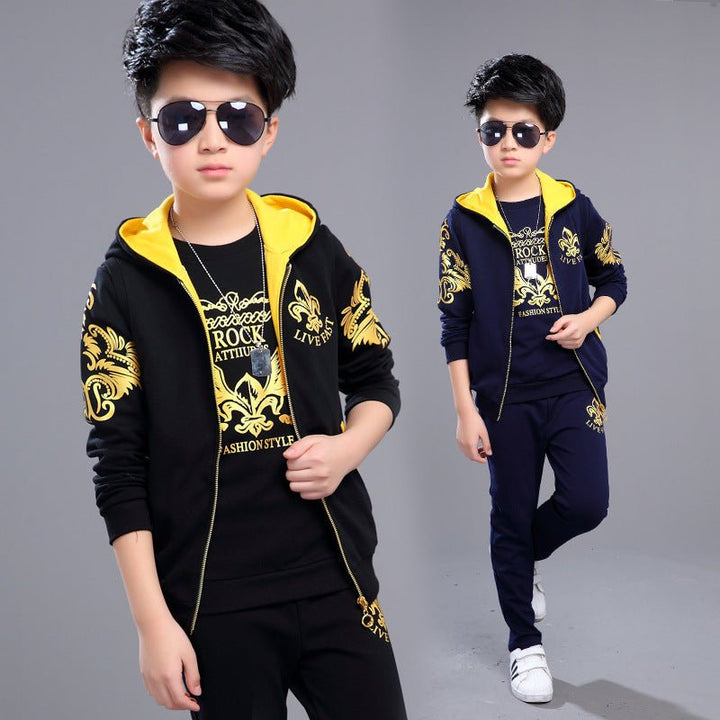 Cuhk Children's Sports Sweatshirt Three-Piece Boy Clothes - Muhaab