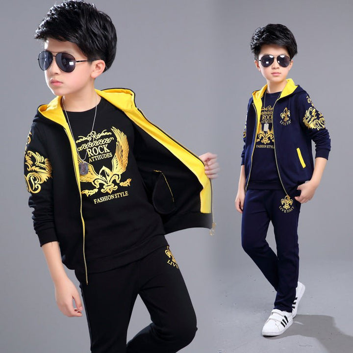 Cuhk Children's Sports Sweatshirt Three-Piece Boy Clothes - Muhaab