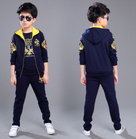 Cuhk Children's Sports Sweatshirt Three-Piece Boy Clothes - Muhaab