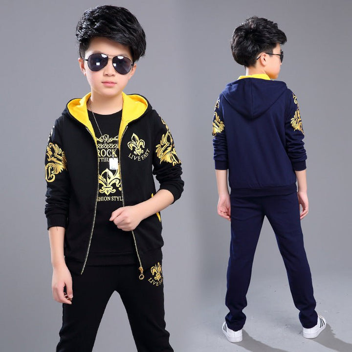 Cuhk Children's Sports Sweatshirt Three-Piece Boy Clothes - Muhaab