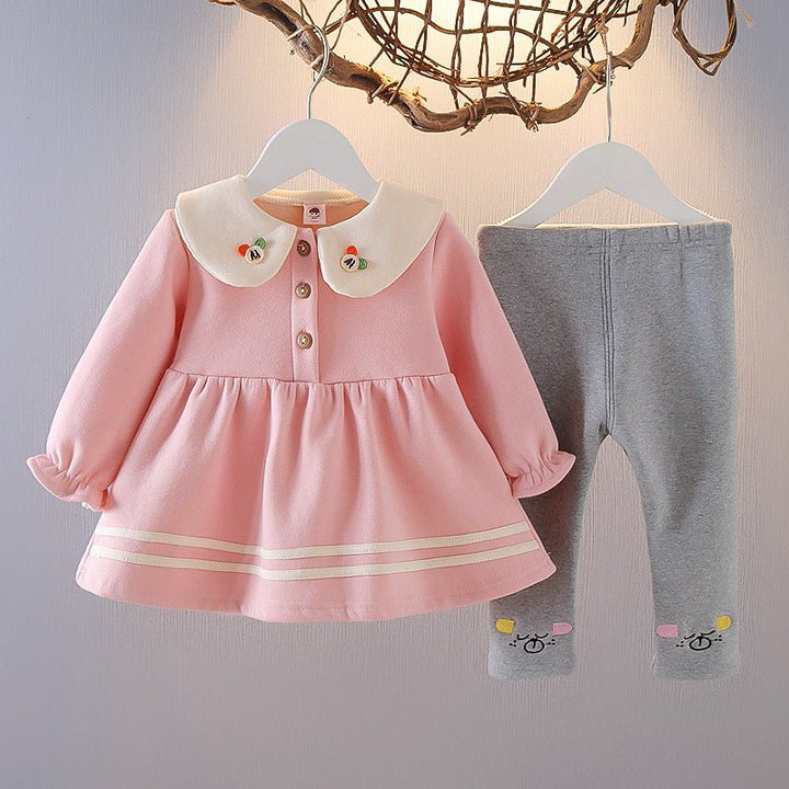 Cute plus velvet girl suit - Muhaab