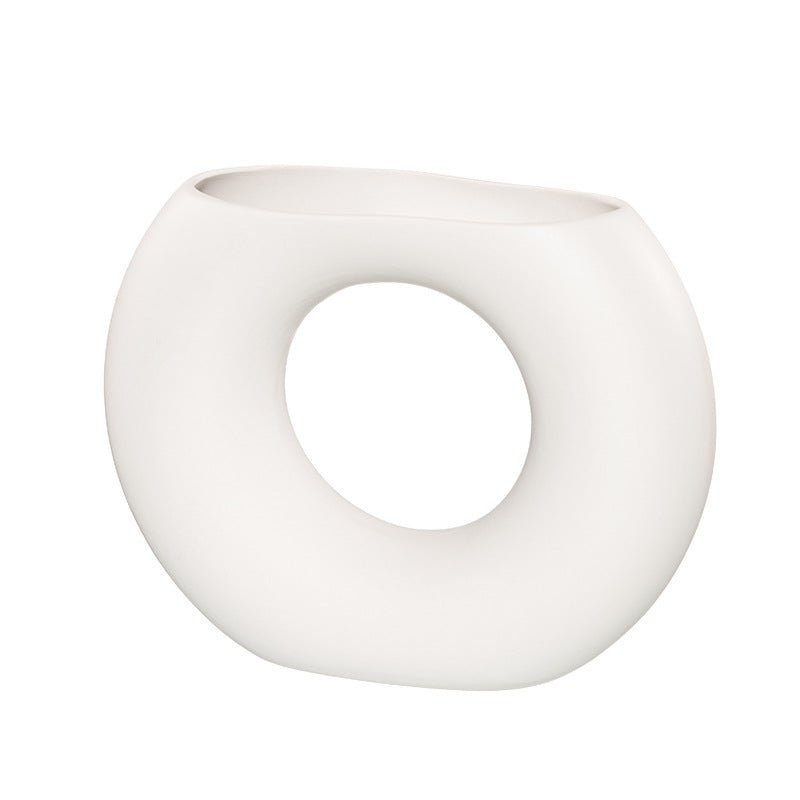 Cutelife New Style White Small Flower Ceramics Home Decor Vase - Muhaab