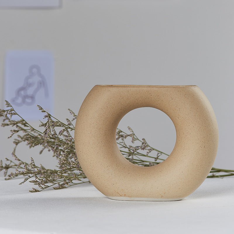 Cutelife New Style White Small Flower Ceramics Home Decor Vase - Muhaab