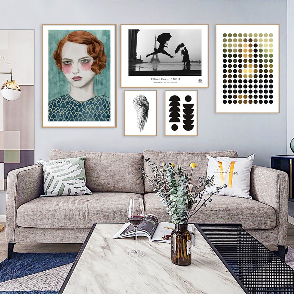 Decorative painting behind the sofa - Muhaab