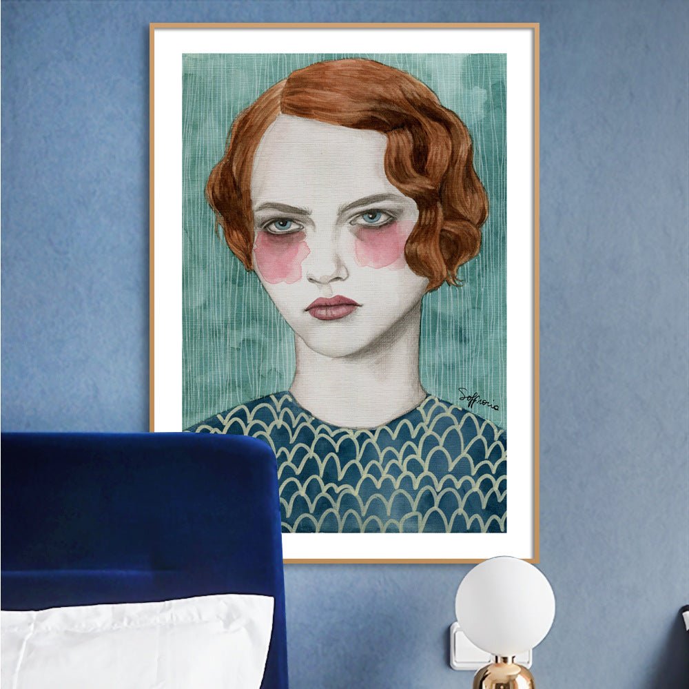 Decorative painting behind the sofa - Muhaab