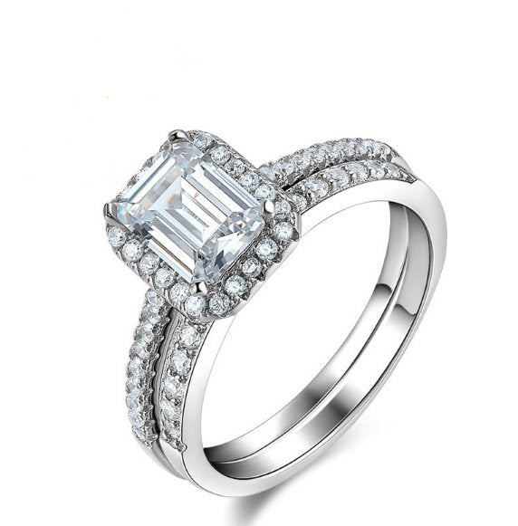 Diamond-encrusted ladies ring Flat cut diamonds Diamond ring Jewelry - Muhaab