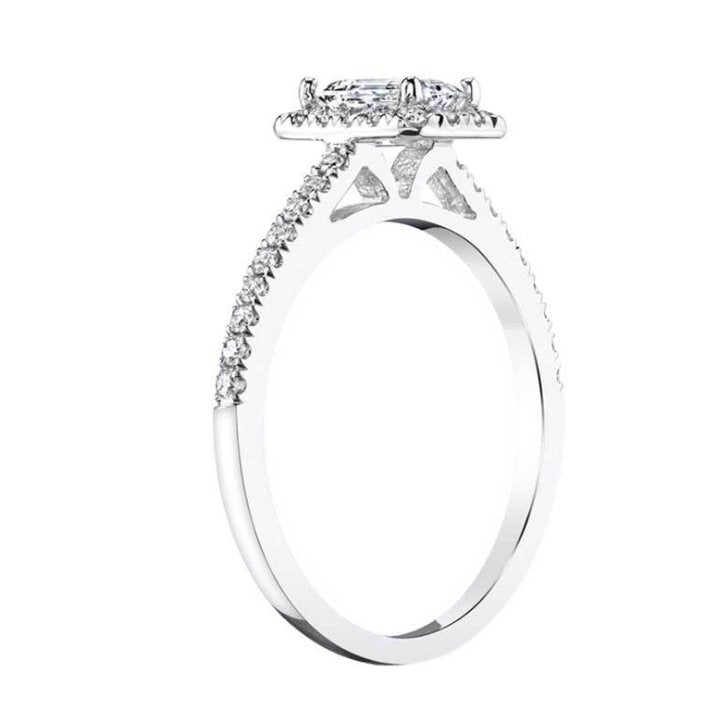 Diamond-encrusted ladies ring Flat cut diamonds Diamond ring Jewelry - Muhaab