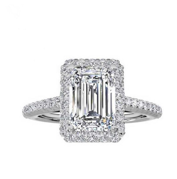 Diamond-encrusted ladies ring Flat cut diamonds Diamond ring Jewelry - Muhaab