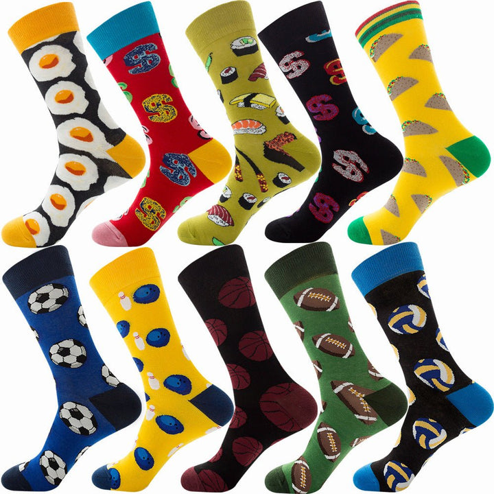 Diamond Shaped Animal Socks For Men, Fruit Cotton Socks - Muhaab