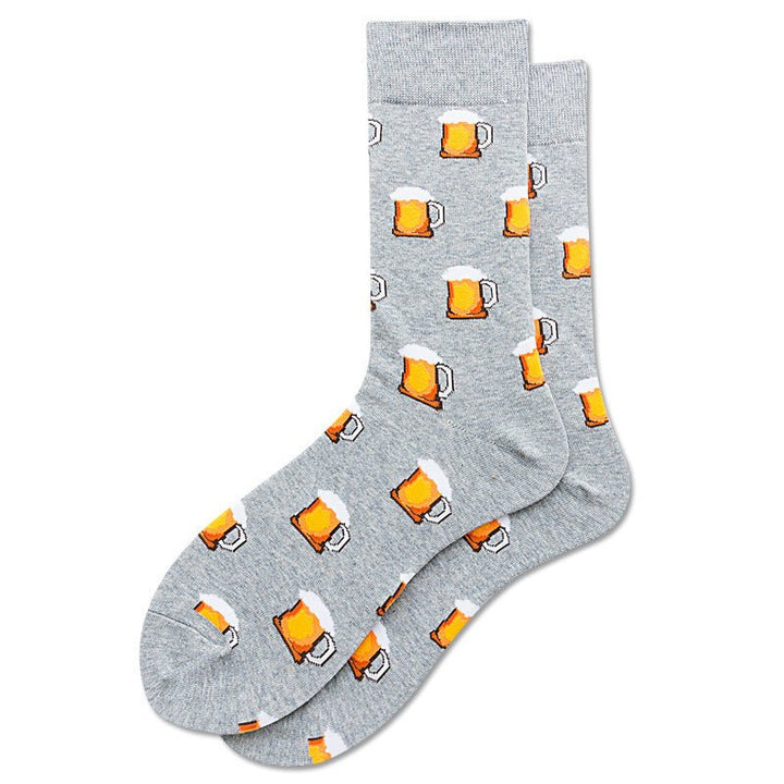 Diamond Shaped Animal Socks For Men, Fruit Cotton Socks - Muhaab