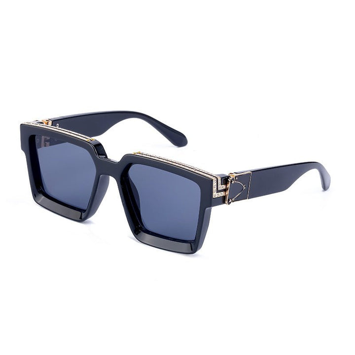 Diamond-studded Big Square Sunglasses Women - Muhaab