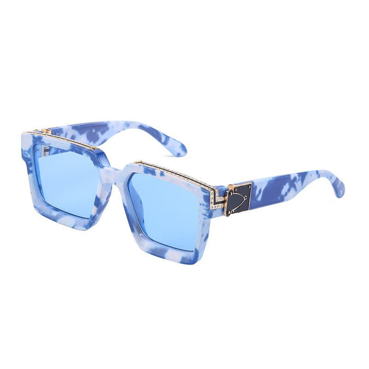 Diamond-studded Big Square Sunglasses Women - Muhaab