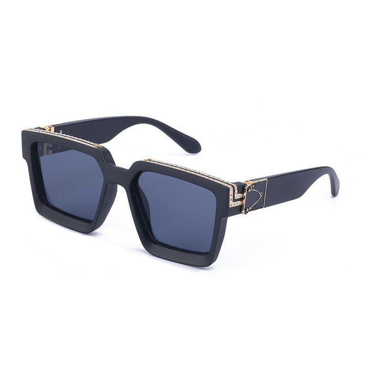 Diamond-studded Big Square Sunglasses Women - Muhaab