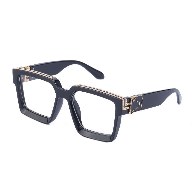 Diamond-studded Big Square Sunglasses Women - Muhaab