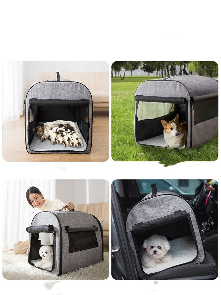 Dog Cage House Car Pet Supplies Washable Pet Kennel Cylinder Portable Dog House - Muhaab