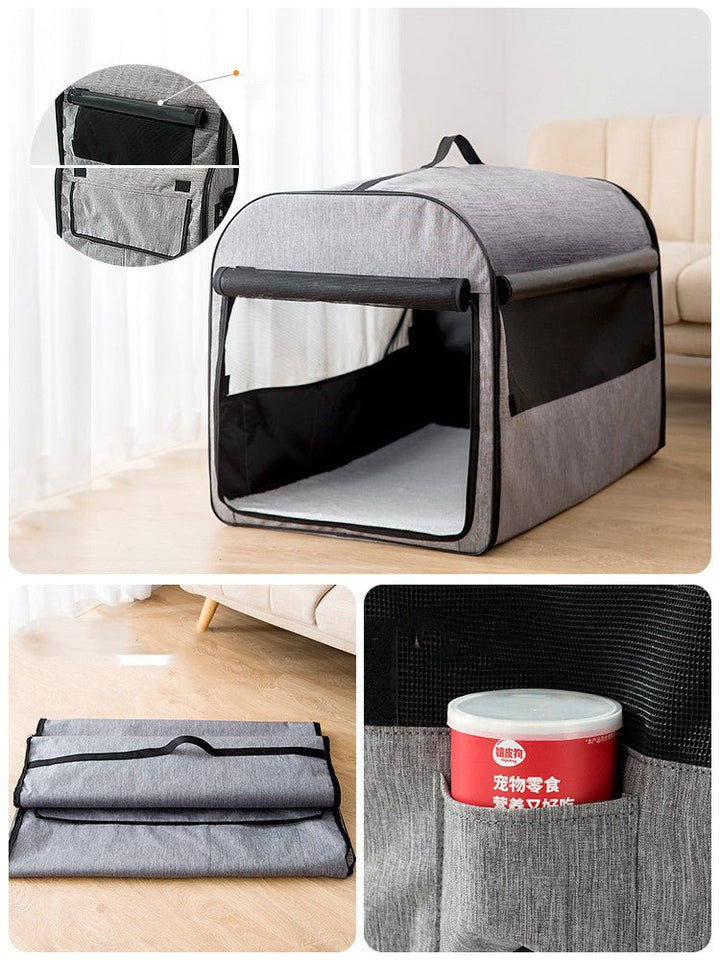 Dog Cage House Car Pet Supplies Washable Pet Kennel Cylinder Portable Dog House - Muhaab