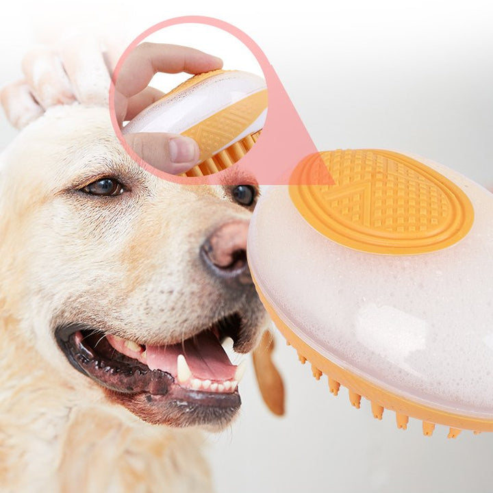 Dog Cat Bath Brush 2-in-1 Pet SPA Massage Comb Soft Silicone Pets Hair Grooming Comb Dog Cleaning Tool Pet Products - Muhaab