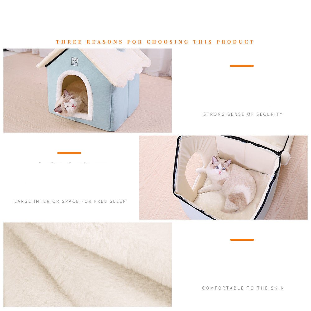 Dog Kennel House Type Warm Closed Pet Supplies - Muhaab