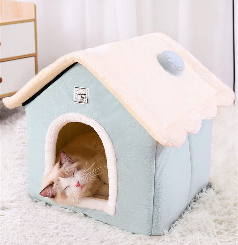 Dog Kennel House Type Warm Closed Pet Supplies - Muhaab