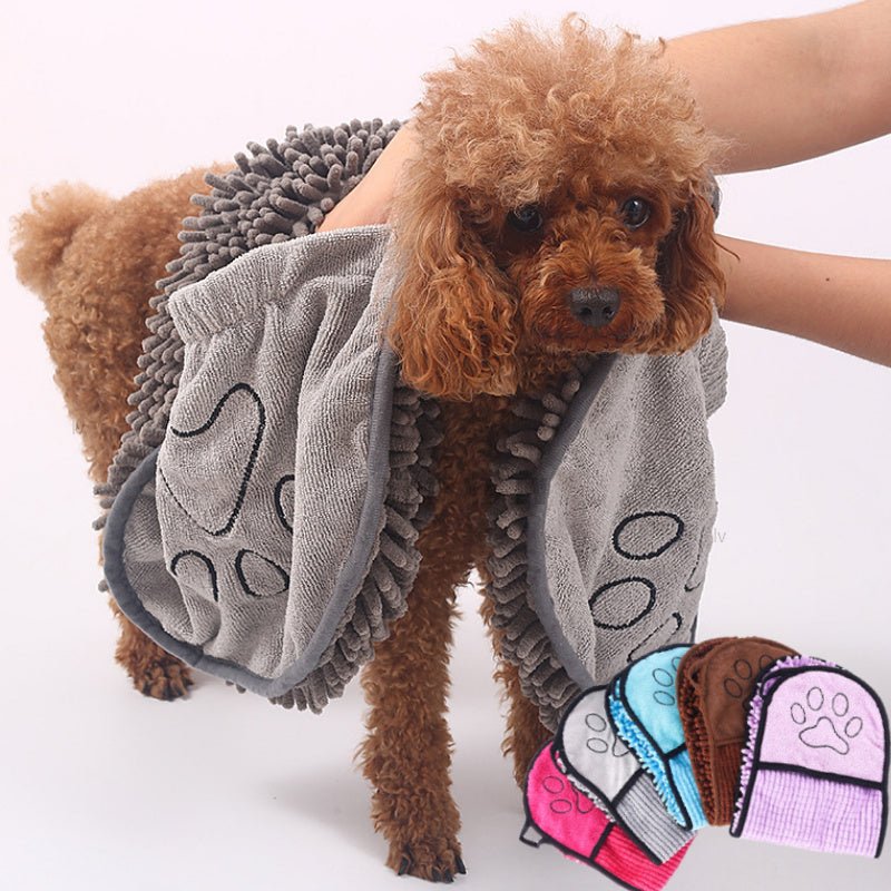 Dogs Cats Towels Super Absorbent Dog Bathrobe Microfiber Bath Towels Quick-Drying Towel Dog Towels Pet  - Muhaab