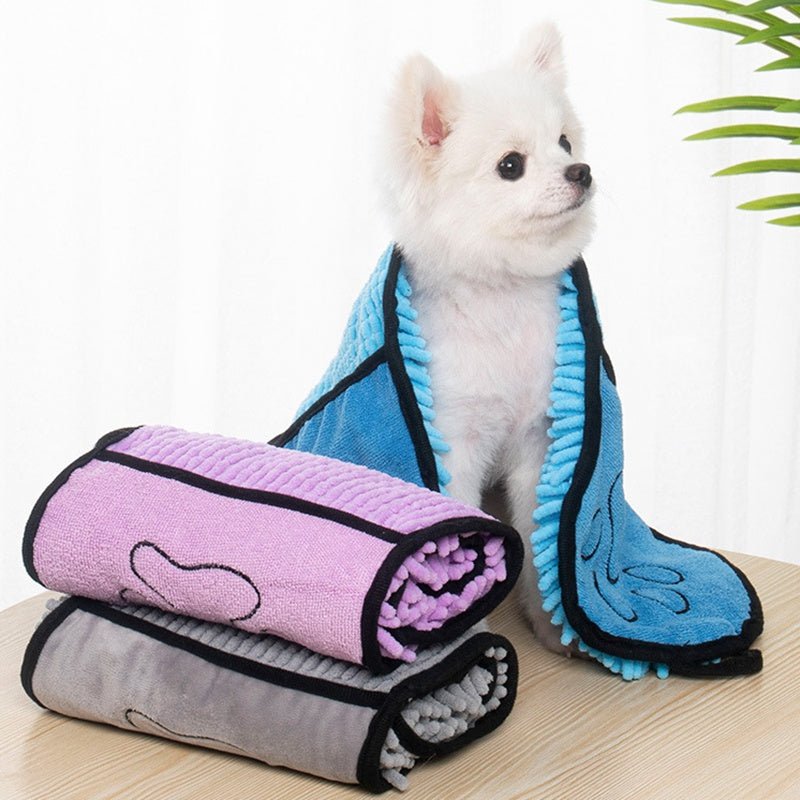 Dogs Cats Towels Super Absorbent Dog Bathrobe Microfiber Bath Towels Quick-Drying Towel Dog Towels Pet  - Muhaab