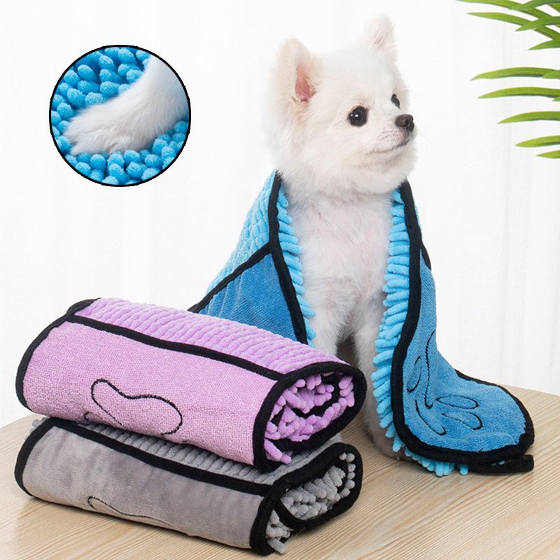 Dogs Cats Towels Super Absorbent Dog Bathrobe Microfiber Bath Towels Quick-Drying Towel Dog Towels Pet  - Muhaab