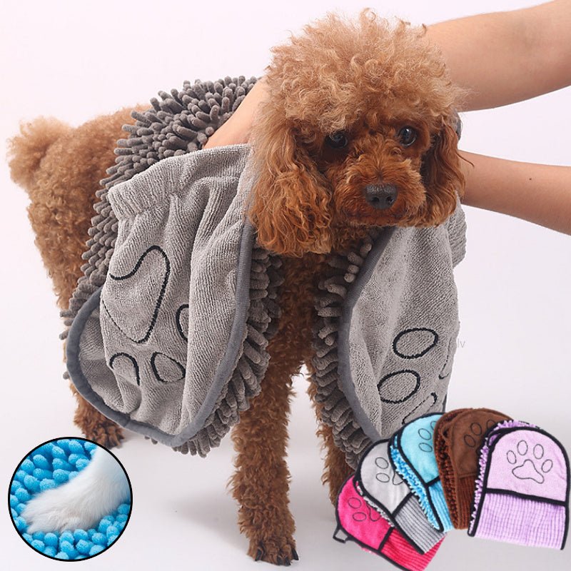 Dogs Cats Towels Super Absorbent Dog Bathrobe Microfiber Bath Towels Quick-Drying Towel Dog Towels Pet  - Muhaab