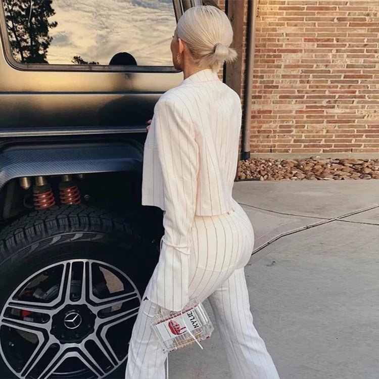 Explosive Striped Suits, Sexy, Trendy, Self-Cultivation, European And American Hot Styles - Muhaab