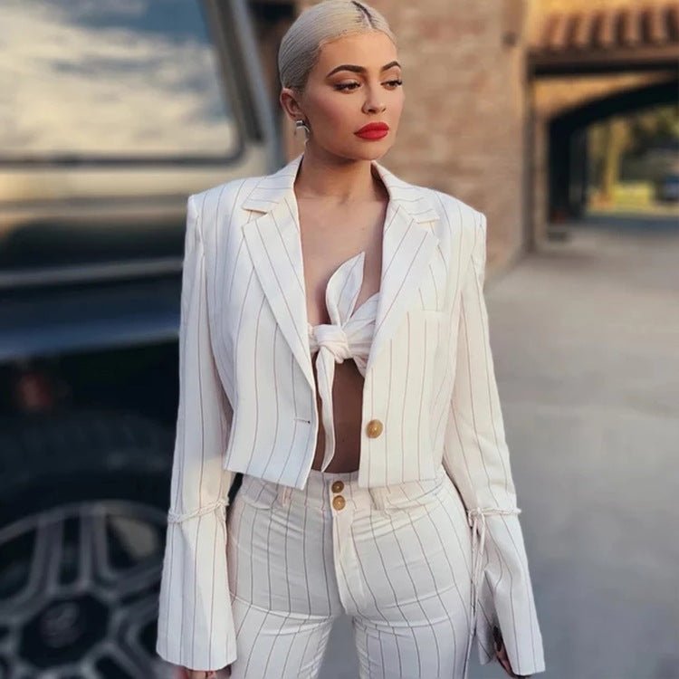 Explosive Striped Suits, Sexy, Trendy, Self-Cultivation, European And American Hot Styles - Muhaab
