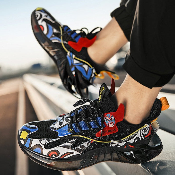 Fall Winter Men High-top National Fashion Sneakers Korean Style Trendy Plus Size Blade Popcorn Socks - Muhaab