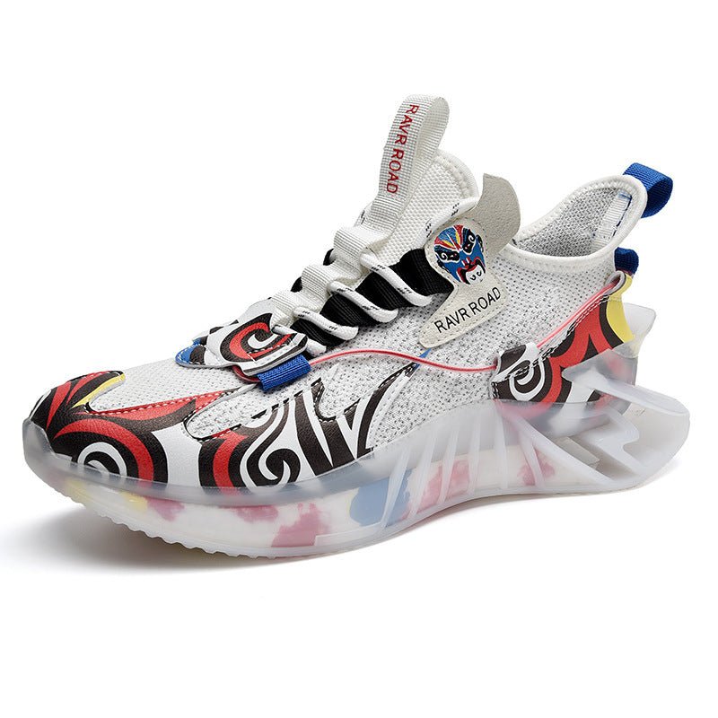 Fall Winter Men High-top National Fashion Sneakers Korean Style Trendy Plus Size Blade Popcorn Socks - Muhaab