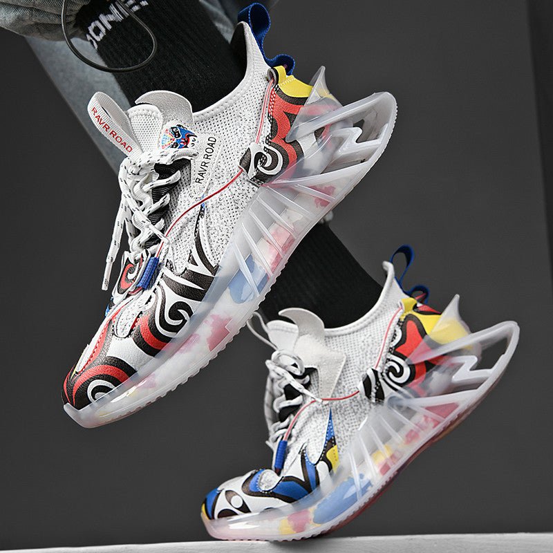 Fall Winter Men High-top National Fashion Sneakers Korean Style Trendy Plus Size Blade Popcorn Socks - Muhaab