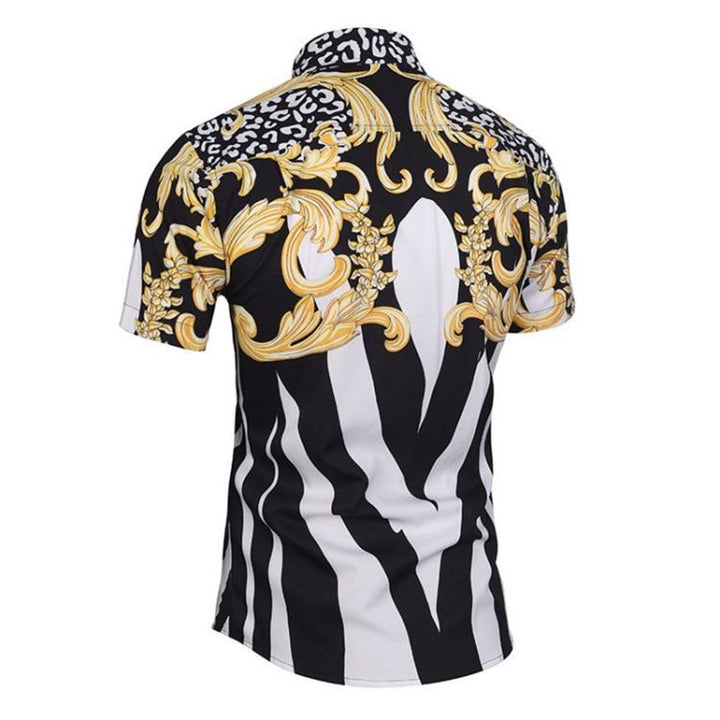 Fashion 3D Print Luxury Harajuku Men Dress Shirts - Muhaab