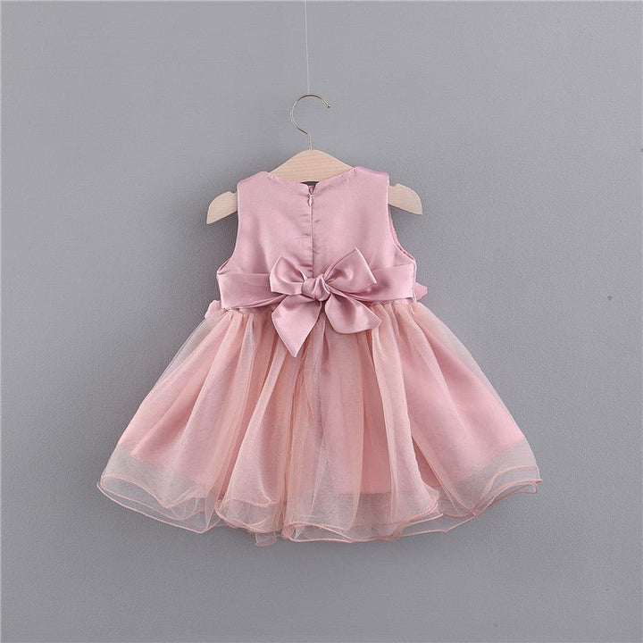 Fashion Baby Girl Three-dimensional Embroidered Dress - Muhaab