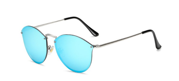 Fashion Color Film Sunglasses Men And Women Personality Reflector Sunglasses Rimless Sunglasses - Muhaab