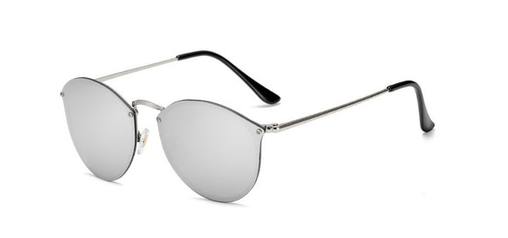 Fashion Color Film Sunglasses Men And Women Personality Reflector Sunglasses Rimless Sunglasses - Muhaab