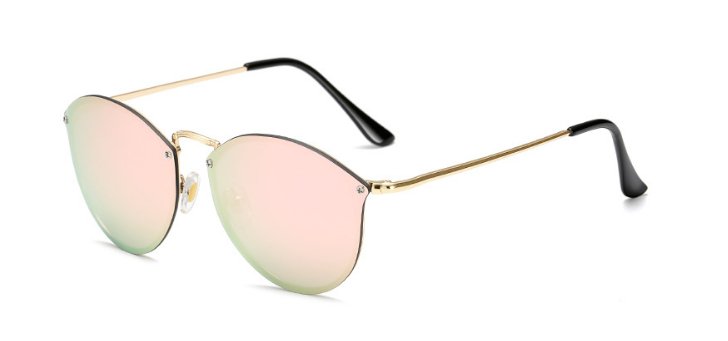 Fashion Color Film Sunglasses Men And Women Personality Reflector Sunglasses Rimless Sunglasses - Muhaab