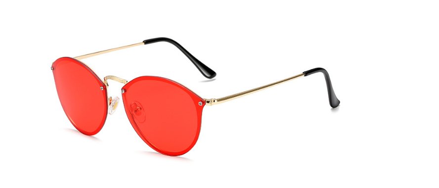 Fashion Color Film Sunglasses Men And Women Personality Reflector Sunglasses Rimless Sunglasses - Muhaab