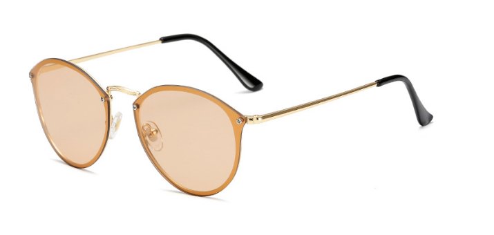 Fashion Color Film Sunglasses Men And Women Personality Reflector Sunglasses Rimless Sunglasses - Muhaab