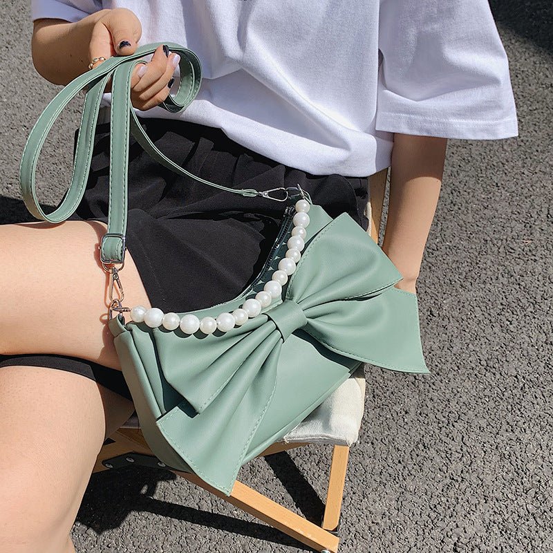 Fashion Design Women Canvas Shoulder Bags Kawaii Girls Bowknot Crossbody Bags - Muhaab