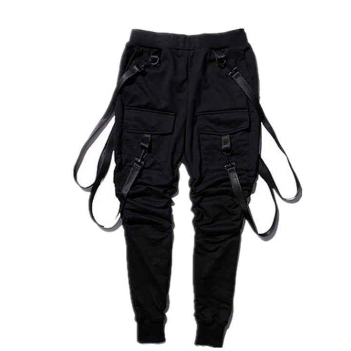 fashion fitness Pant Men pants sweatpants Trousers Fashion Bottoms street wear hip hop pencil pants with belt - Muhaab