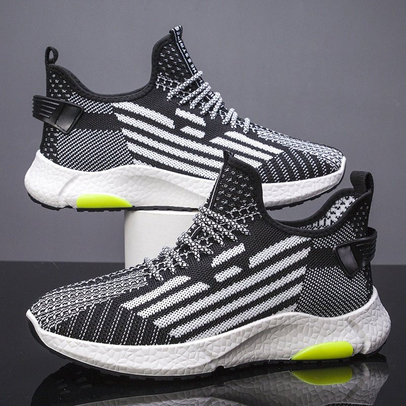 Fashion Flying Woven Breathable Running Shoes Trendy Mesh Sneakers Men - Muhaab