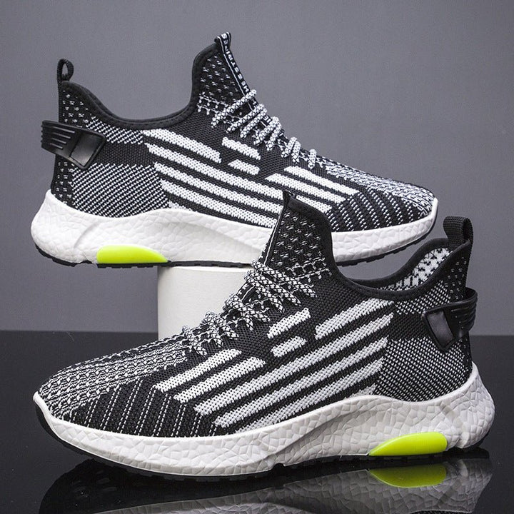 Fashion Flying Woven Breathable Running Shoes Trendy Mesh Sneakers Men - Muhaab