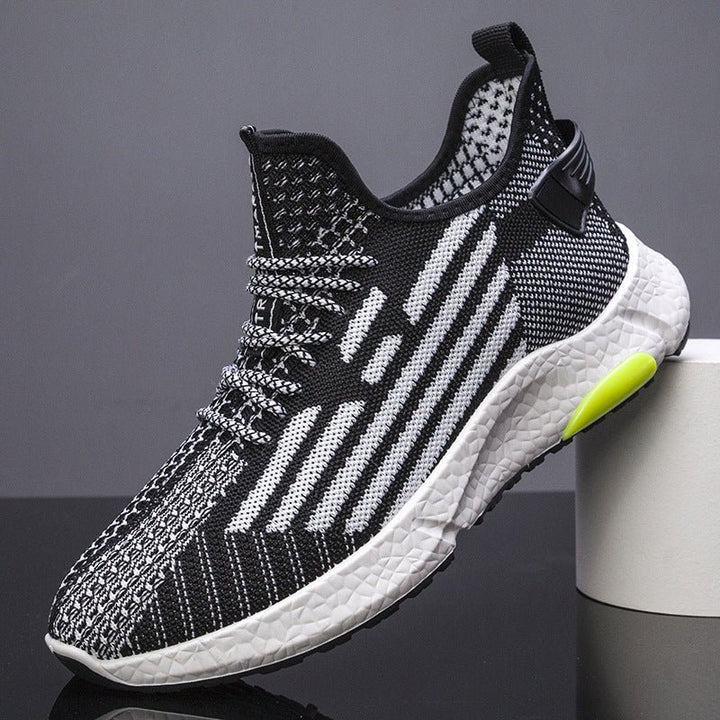 Fashion Flying Woven Breathable Running Shoes Trendy Mesh Sneakers Men - Muhaab