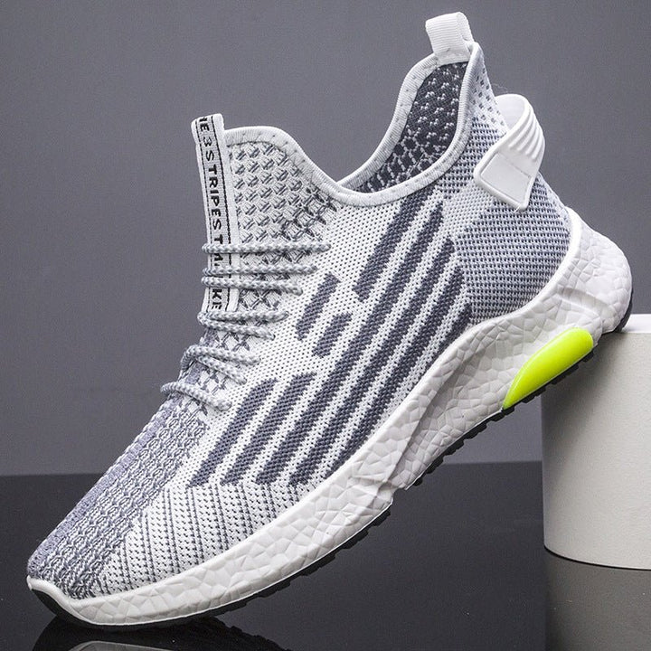 Fashion Flying Woven Breathable Running Shoes Trendy Mesh Sneakers Men - Muhaab