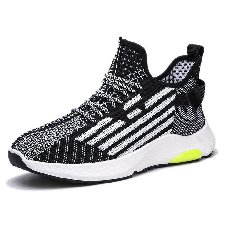 Fashion Flying Woven Breathable Running Shoes Trendy Mesh Sneakers Men - Muhaab