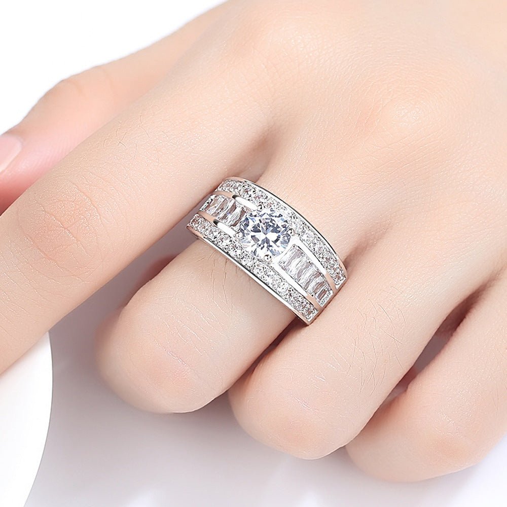 Fashion Jewellery  Zircon Claw Heart Arrow Female Adjustable Size Ring Vintage Party Rings For Girls  - Muhaab