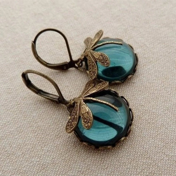 Fashion Jewellery Women's Earrings Hanging Vintage Dragonfly Pendant Drop Earrings For Women Wedding  - Muhaab