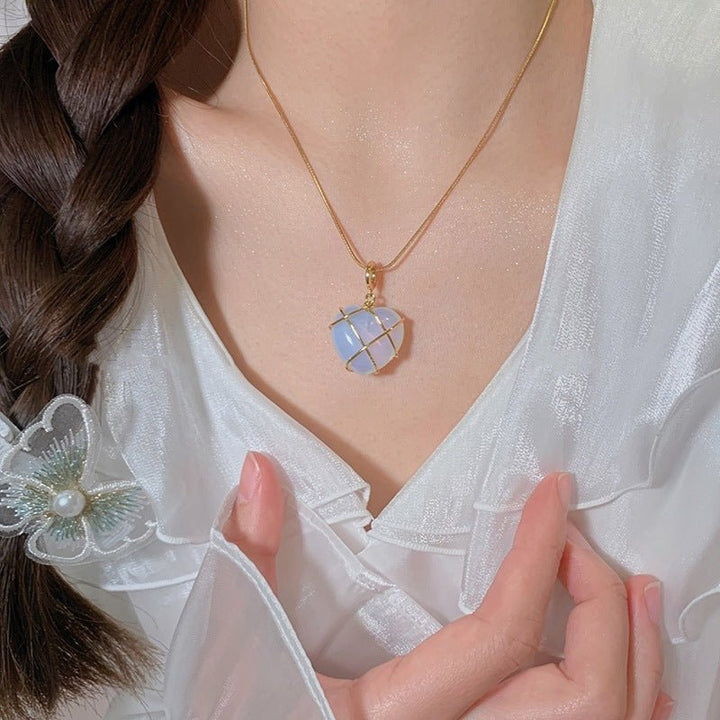 Fashion Moonstone Necklace For Cartoon Princess Love Girl Necklace Novelty Jewelry - Muhaab