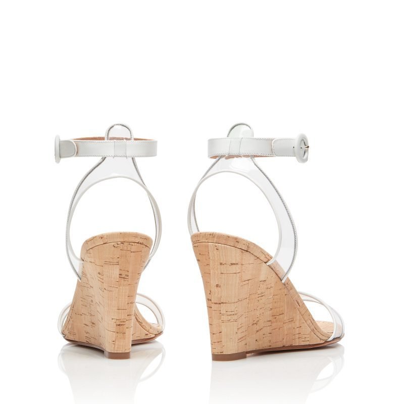 Fashion Sandals PVC Wood Grain Wedges Women Shoes - Muhaab